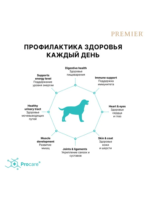 Сухой корм PREMIER Свежее Филе для собак, средние, индейка, лосось, 3 кг, фото 7