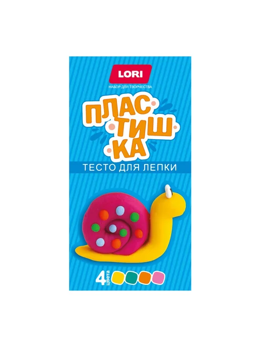 lori Тесто для лепки. Набор № 22 (4цв по 50 г) Пластишка, 50 г, фото 2