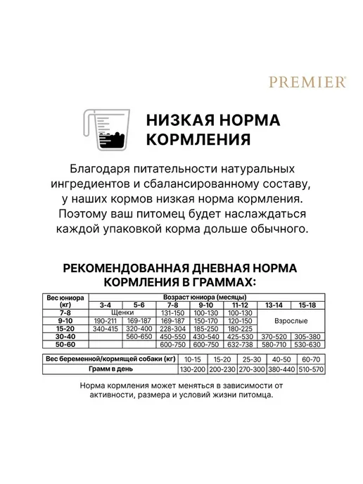 Сухой корм PREMIER для собак, крупные, средние, щенки, индейка, 10 кг, фото 8