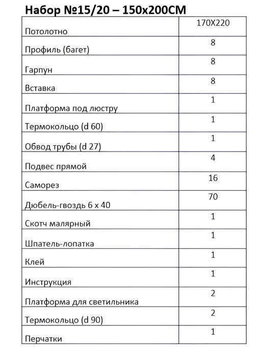 Потолочный папа Натяжной потолок 380 х 400 см комплект сатиновый без нагрева, 150x200 см, фото 5