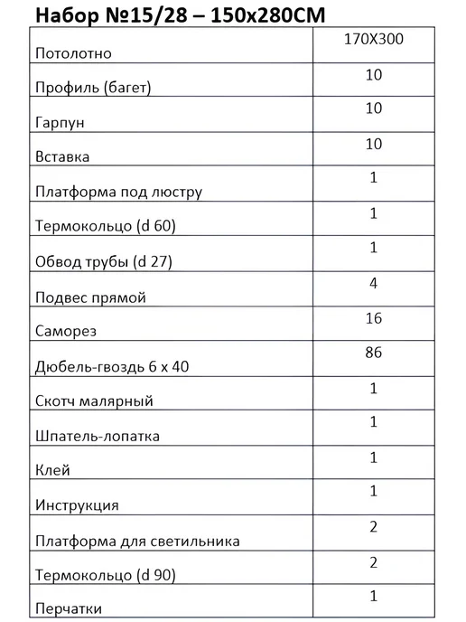 Потолочный папа Натяжной потолок 380 х 400 см комплект сатиновый без нагрева, 150x280 см, фото 5