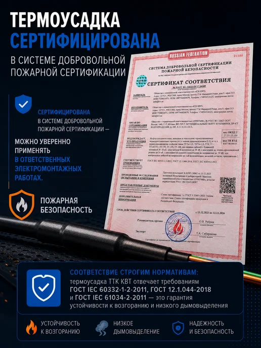 КВТ Термоусадка для проводов клеевая термоусадочная трубка, вариант, фото 6