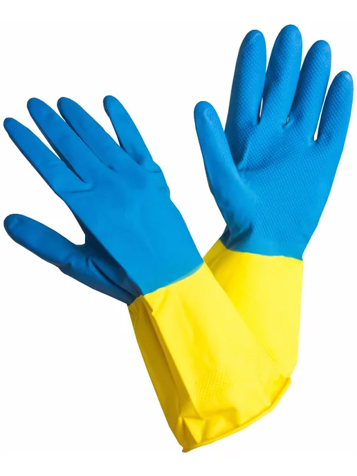 Mainstream Home Перчатки хозяйственные для уборки, латексные Bicolor, вариант, фото 5