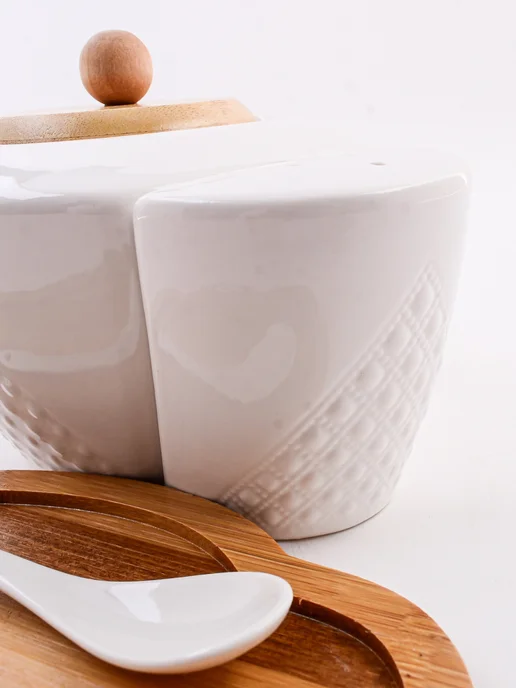 Набор для специй на подставке на стол с сахарницей - фото 9