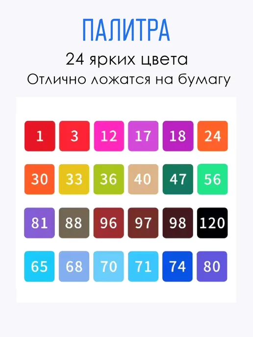Orange Peel Маркеры акварельные для скетчинга и рисования 24 цвета, 24 цв., фото 2