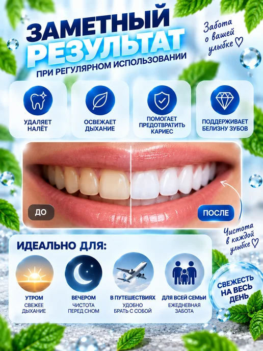 Зубная нить и зубочистка Зубная нить со вкусом мяты 50 метров, 50 м, фото 4