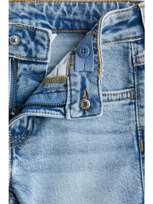 H&M Зауженные джинсы Relaxed Tapered Fit, голубой, фото 2