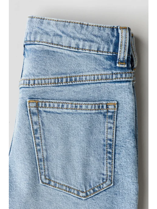 H&M Зауженные джинсы Relaxed Tapered Fit, голубой, фото 3