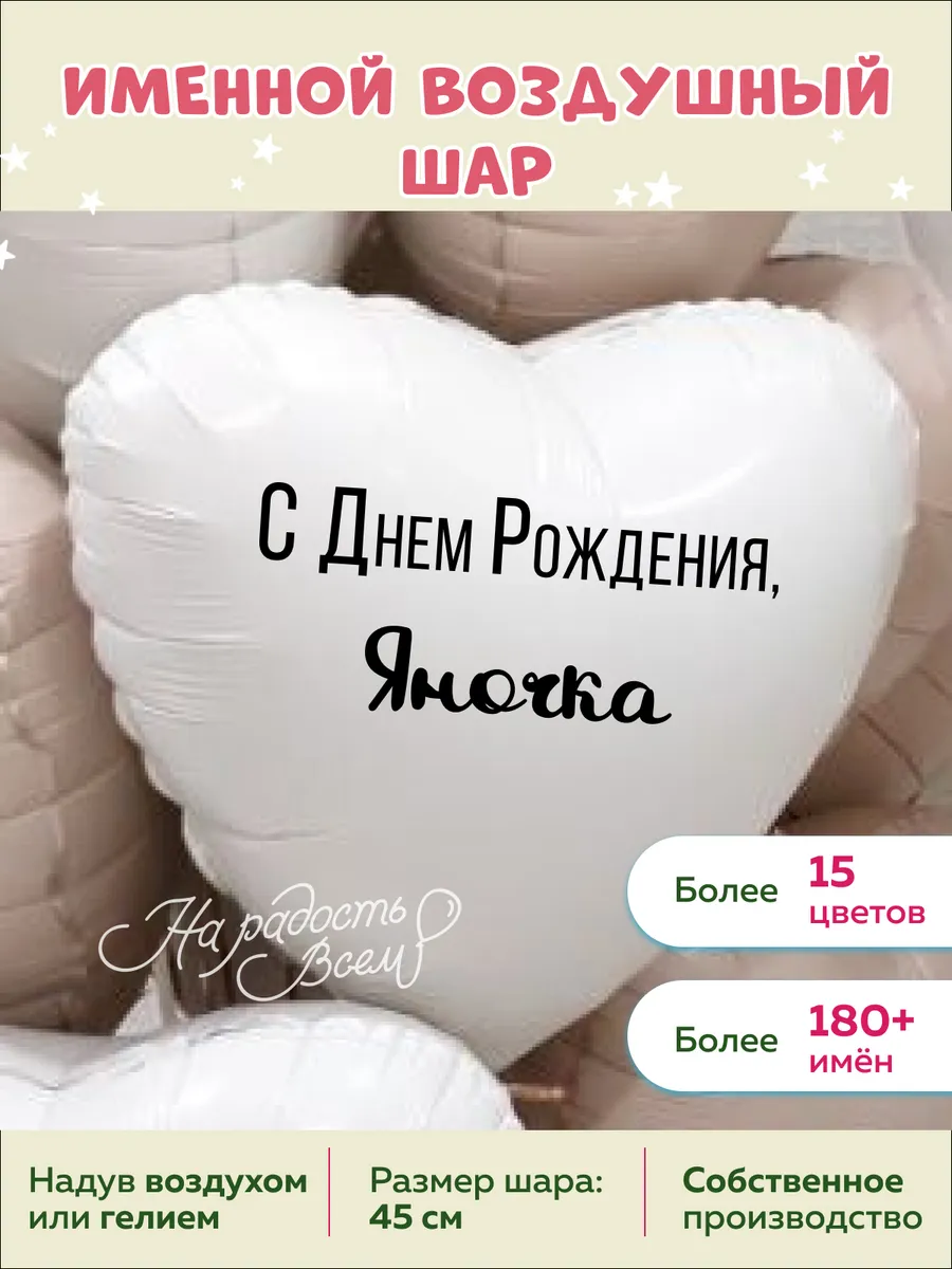 Именной воздушный шар Яночка, Яна