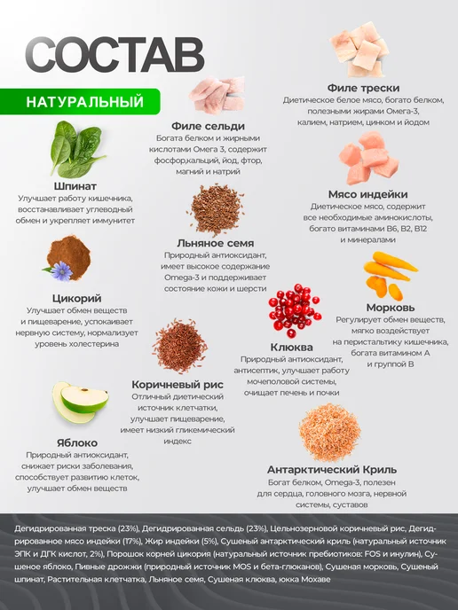 Сухой корм Grandorf' Кошек Кожи для собак, индейка, рыба, 2 кг, фото 2
