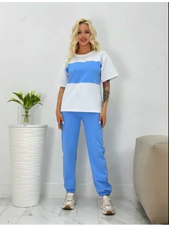 Костюм летний спортивный оверсайз LISA CLOTHING 341884290 купить за 1 470 ₽ в интернет‑магазине Wildberries