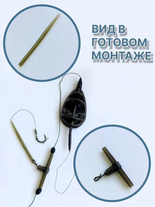 набор противозакручивателей отвод фидерный рыболовный, зеленый, фото 2
