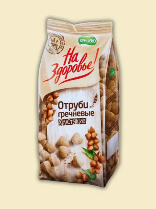 Кунцево Отруби гречневые хрустящие 175гр*2 уп, 175 г, фото 4