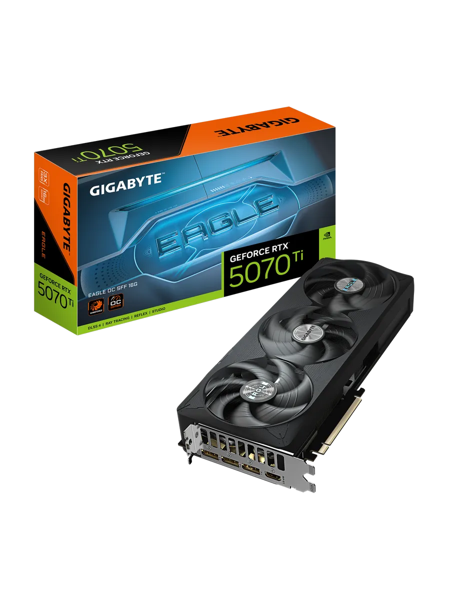 Gigabyte Видеокарта RTX 5070 Ti 16 ГБ RTL (GV-N507TEAGLE OC-16GD)