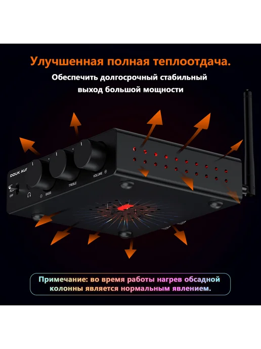 Douk Audio A5 PRO TPA3255 HiFi стерео Bluetooth усилитель, вариант, фото 8