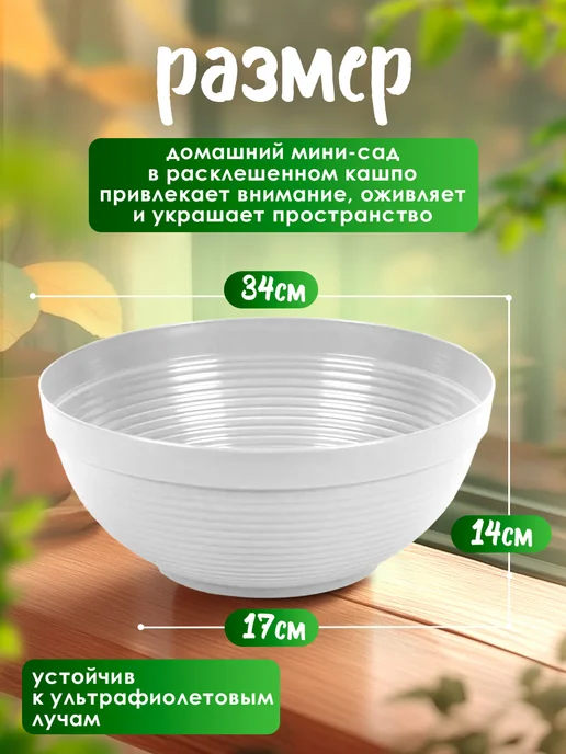 5Plast Кашпо-миска для цветов напольное 9 л, 9 л, фото 2