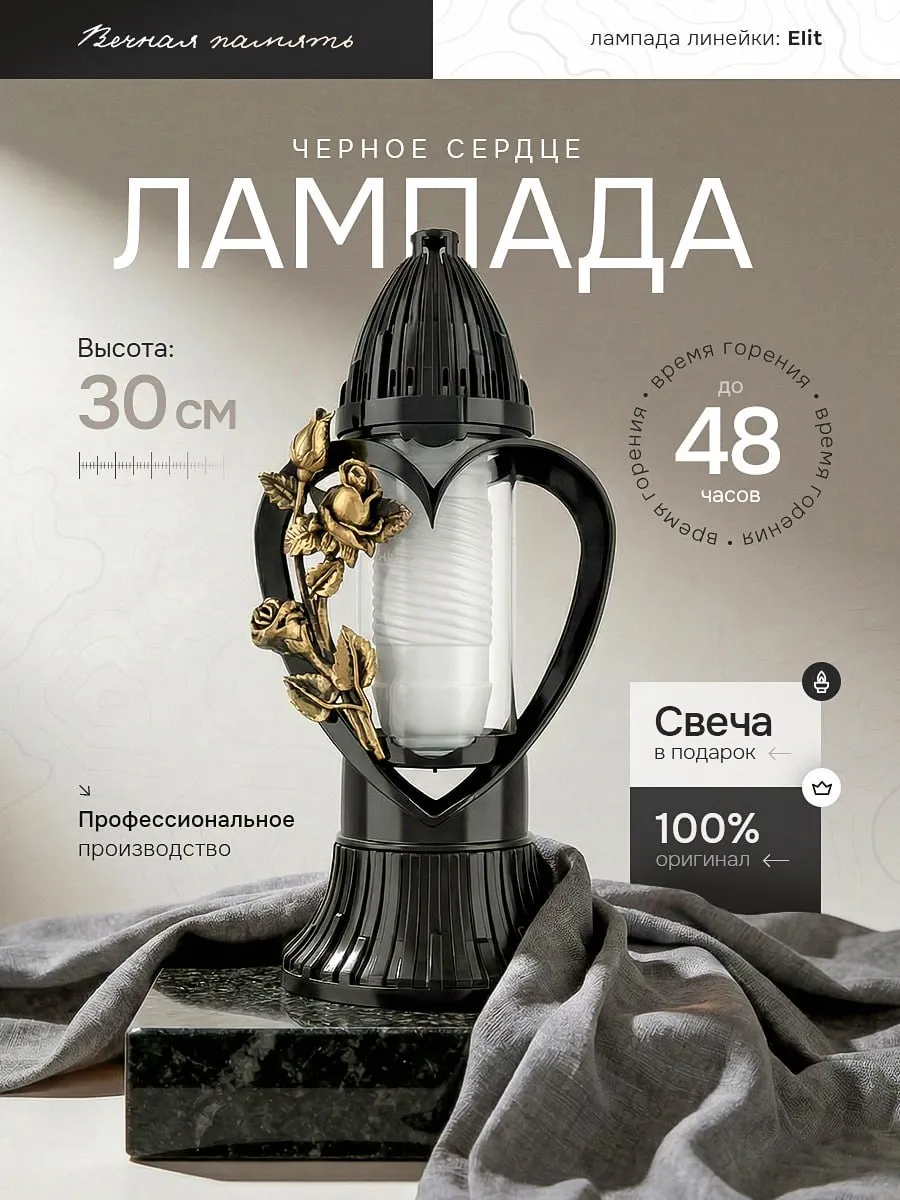 Неугасимая лампада на кладбище ритуальная