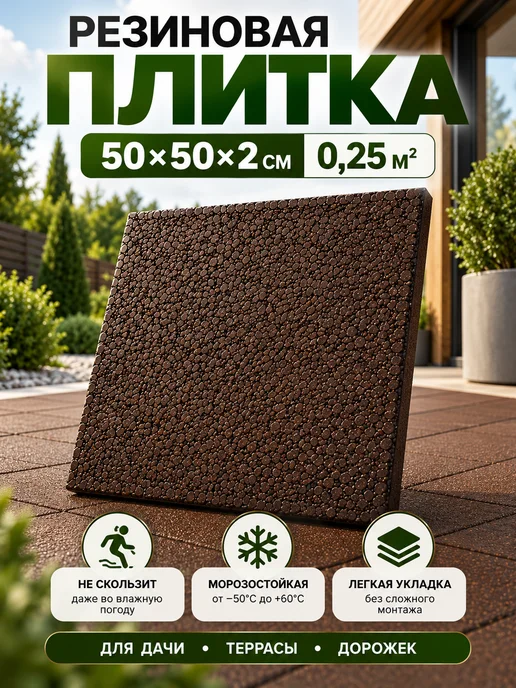 PLITKA ROOM Резиновое покрытие для улицы, вариант