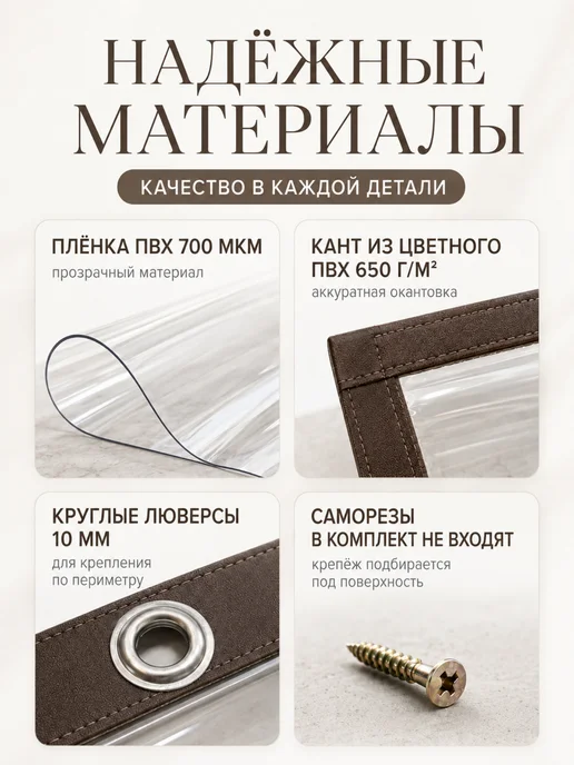 Tentoff Мягкие жидкие окна для беседки с креплением 200х200, 200x200, фото 7