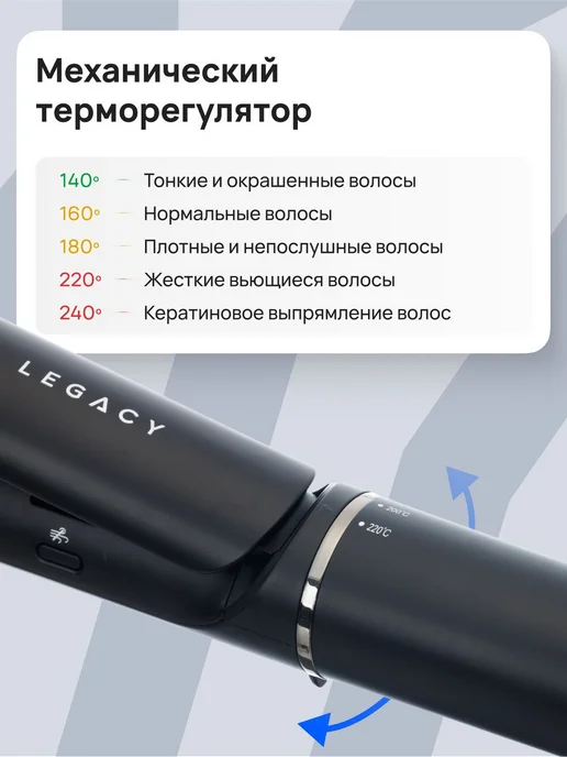 DEWAL Выпрямитель волос Legacy LD-2201, черный, фото 2