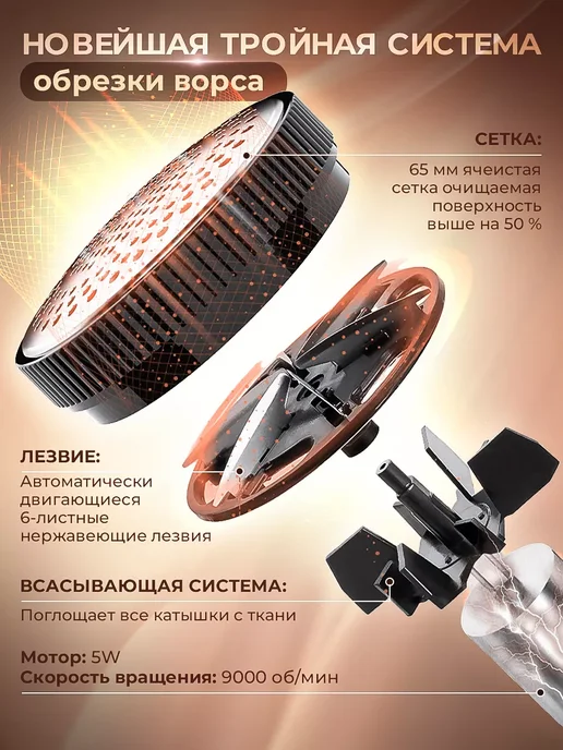 Машинка от катышек на одежде, вариант, фото 3