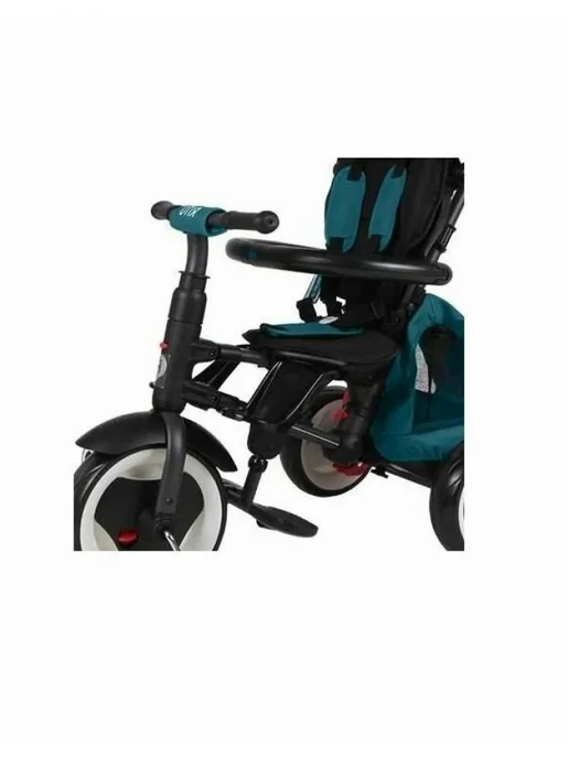 QPlay Велосипед детский трехколесный с ручкой складной Rito Plus, зеленый, фото 3