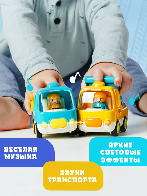 OM&MOM Музыкальная машинка "Грузовичок" светящаяся, голубой, фото 4