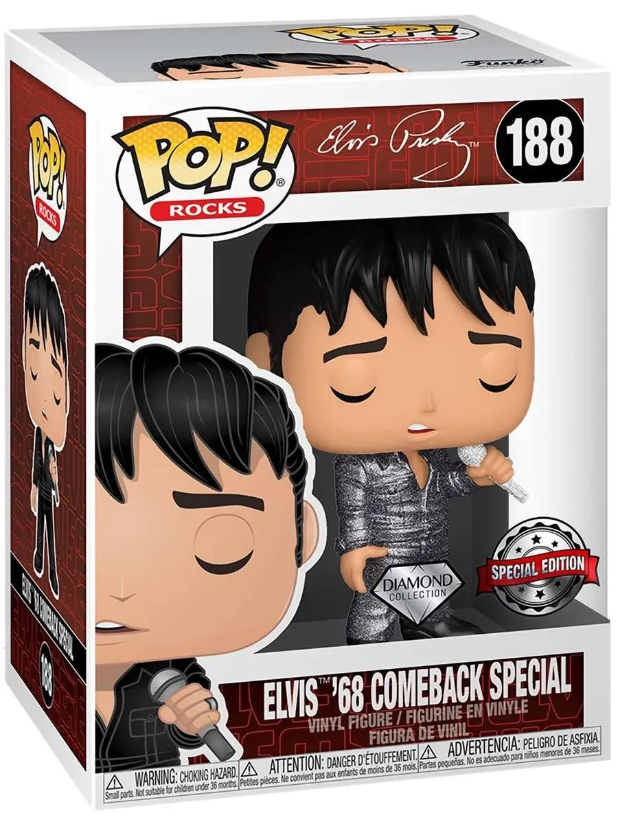 Фигурка Funko POP! Rocks Elvis Presley '68 Comeback (DGLT)