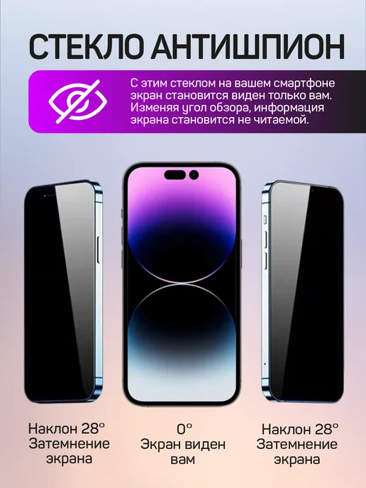 PERFEO Защитное стекло на Xiaomi Redmi 13 антишпион, вариант, фото 2