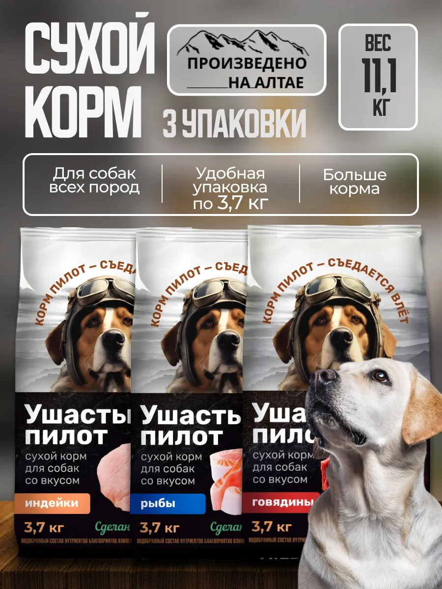 Сухой корм для собак Ассорти 11.1 кг