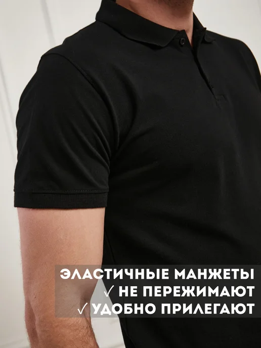 VESLOPOLOV. Поло с коротким рукавом для школы, черный, фото 4