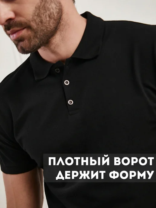 VESLOPOLOV. Поло с коротким рукавом для школы, черный, фото 5