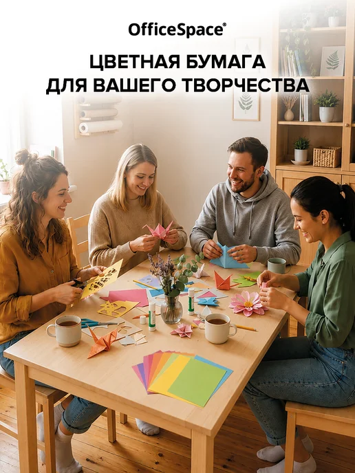 OfficeSpace Цветная бумага пастельная для принтера и школы А5 100 листов, вариант, фото 5