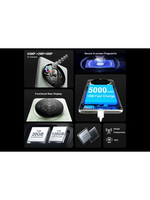 Смартфон FOSSiBOT S3 Pro 6/128 ГБ, зеленый, фото 7
