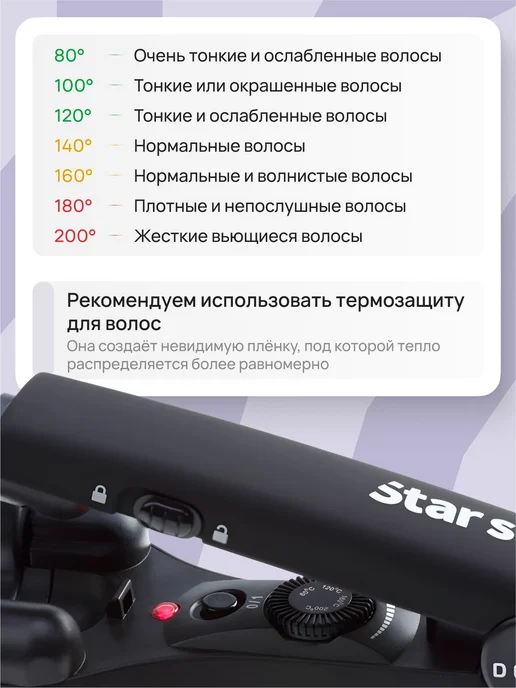DEWAL Профессиональная тройная плойка Star Style 03-020, черный, фото 2