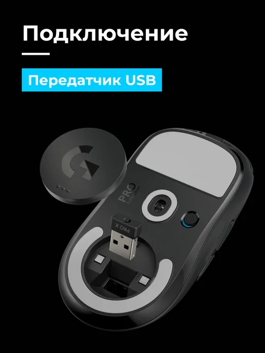 LOGITECH Мышь игровая беспроводная PRO Х Superlight Wireless, черный, фото 2