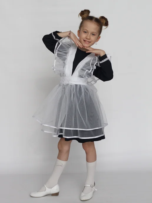 HASSY kids Фартук школьный на выпускной белый, белый, фото 2