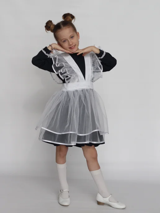 HASSY kids Фартук школьный на выпускной белый, белый, фото 5