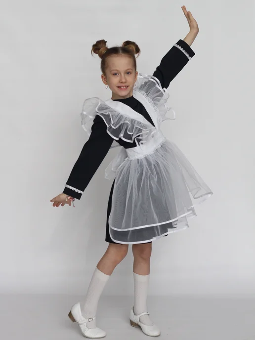 HASSY kids Фартук школьный на выпускной белый, белый, фото 6