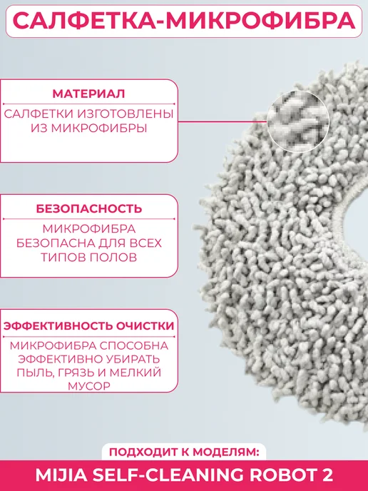 MIJIA Набор аксессуаров для пылесоса Self-Cleaning Robot 2, 4 шт, фото 4