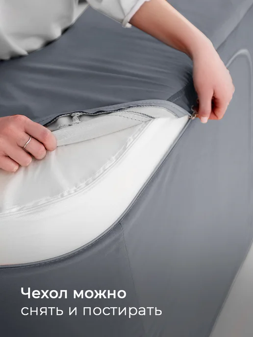 CoolBag Пуф мягкий бескаркасный Simple в вакуумной упаковке, серый, фото 2