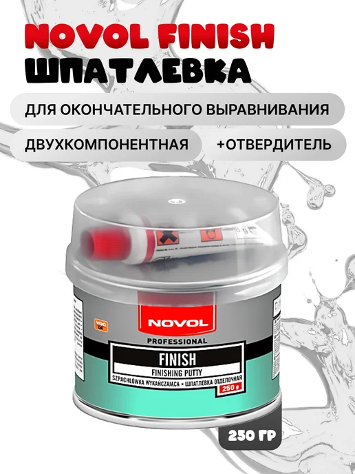 NOVOL Шпатлевка финишная finish 0,25кг, 250 г