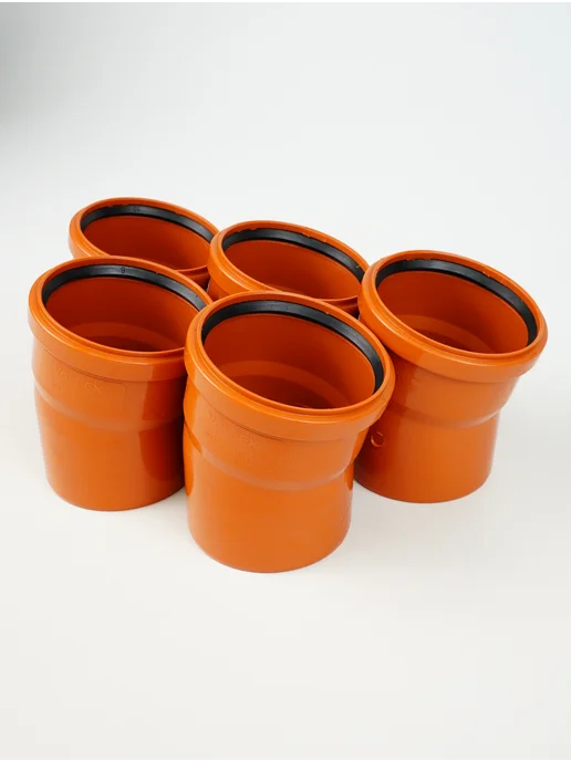 VALFEX Отвод канализационный 110х15 градусов, рыжий (Valfex) 5шт, 110x15, 5 шт, фото 3