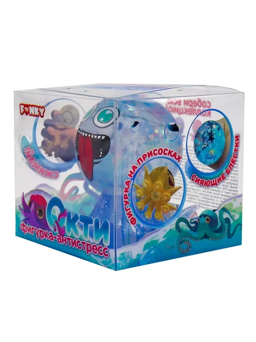 Funny Toys Мялка антистресс для рук осьминог, 1 шт, 1 шт, фото 4