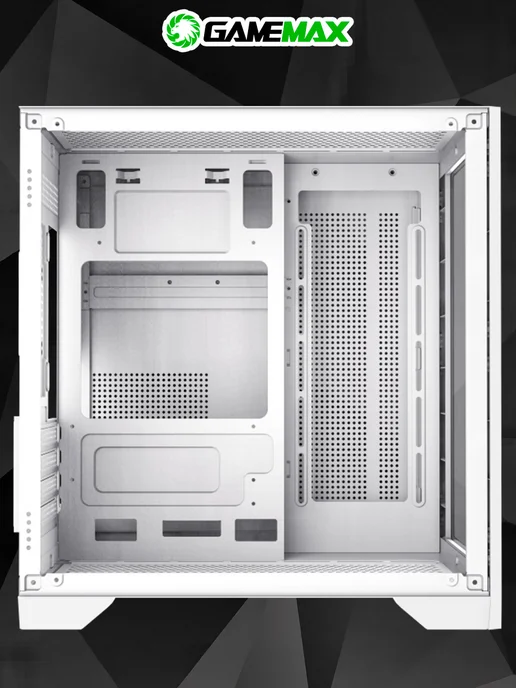 GAMEMAX Корпус для ПК мини Infinity Mini White, закал.стекло, белый, фото 8