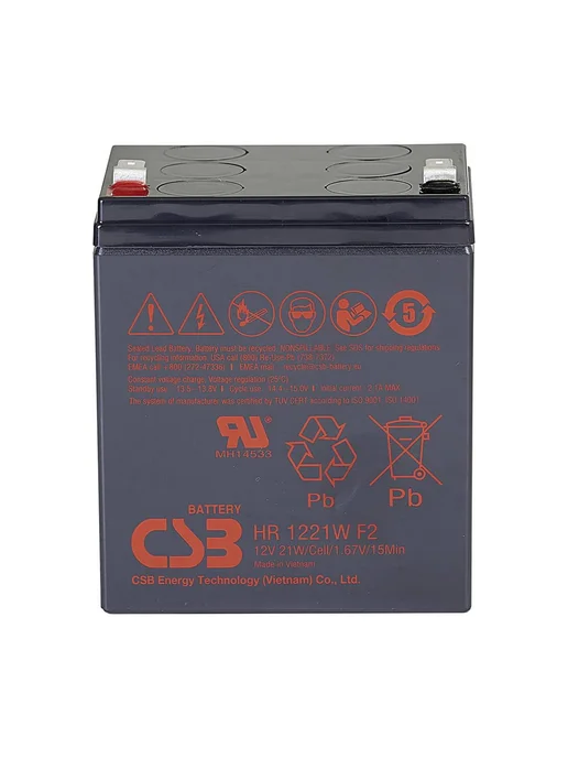CSB Battery Аккумулятор HR 1221W F2 12V 5Ah (12В 5Ач), 1221 Вт, фото 3