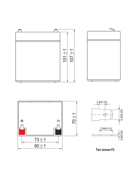CSB Battery Аккумулятор HR 1221W F2 12V 5Ah (12В 5Ач), 1221 Вт, фото 4