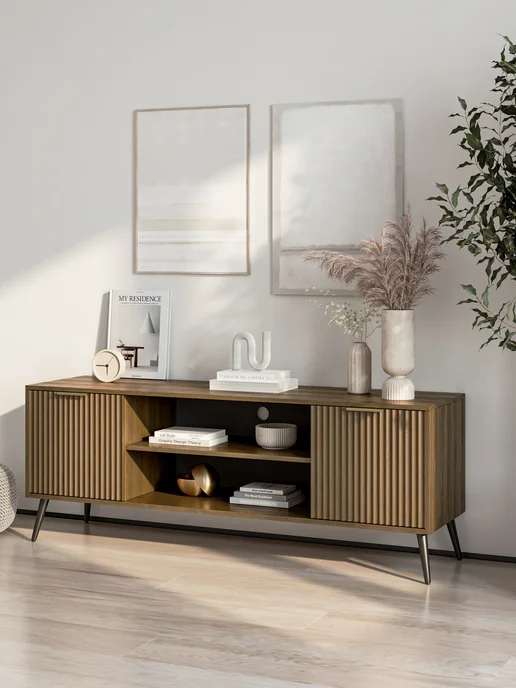 Bordo мебель Тумба под телевизор напольная на ножках 150х55х40 см, 150x55x40 см, фото 7