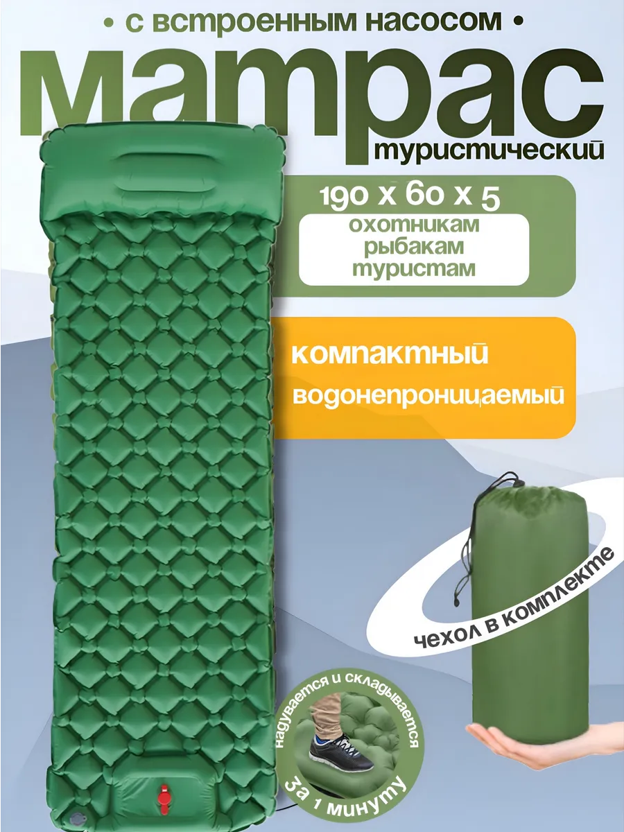 Туристический коврик, матрас самонадувающийся