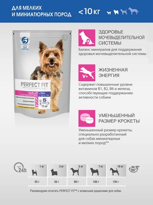 Сухой корм PERFECT FIT для собак, курица, 6 кг, фото 4